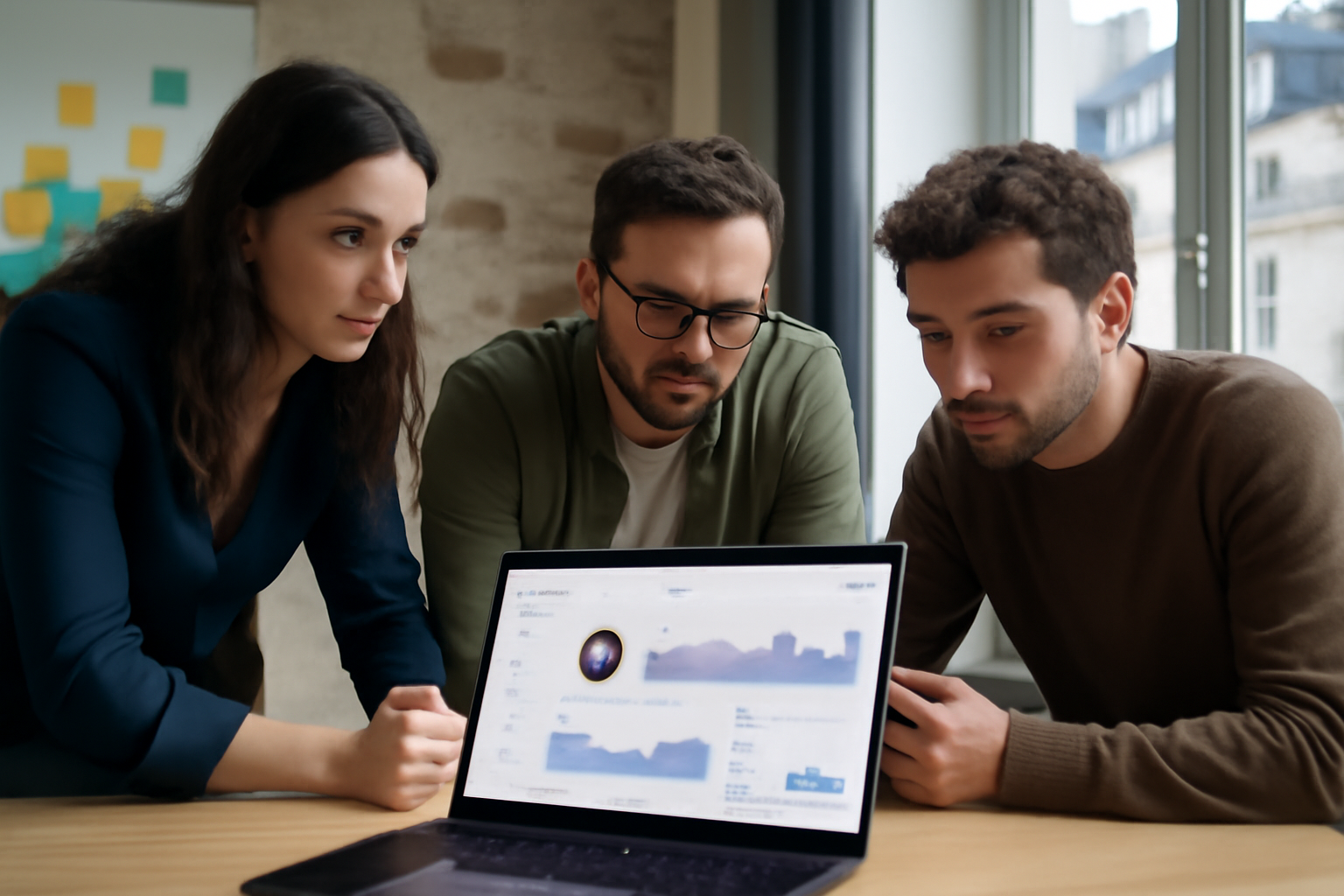 marketing métier en entreprise : équipe marketing travaillant sur des campagnes