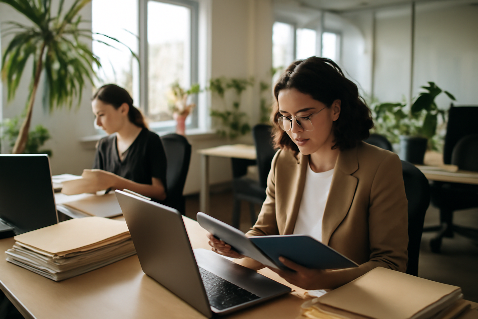 métier sans stress et bien payé au bureau, ambiance calme et équipe concentrée