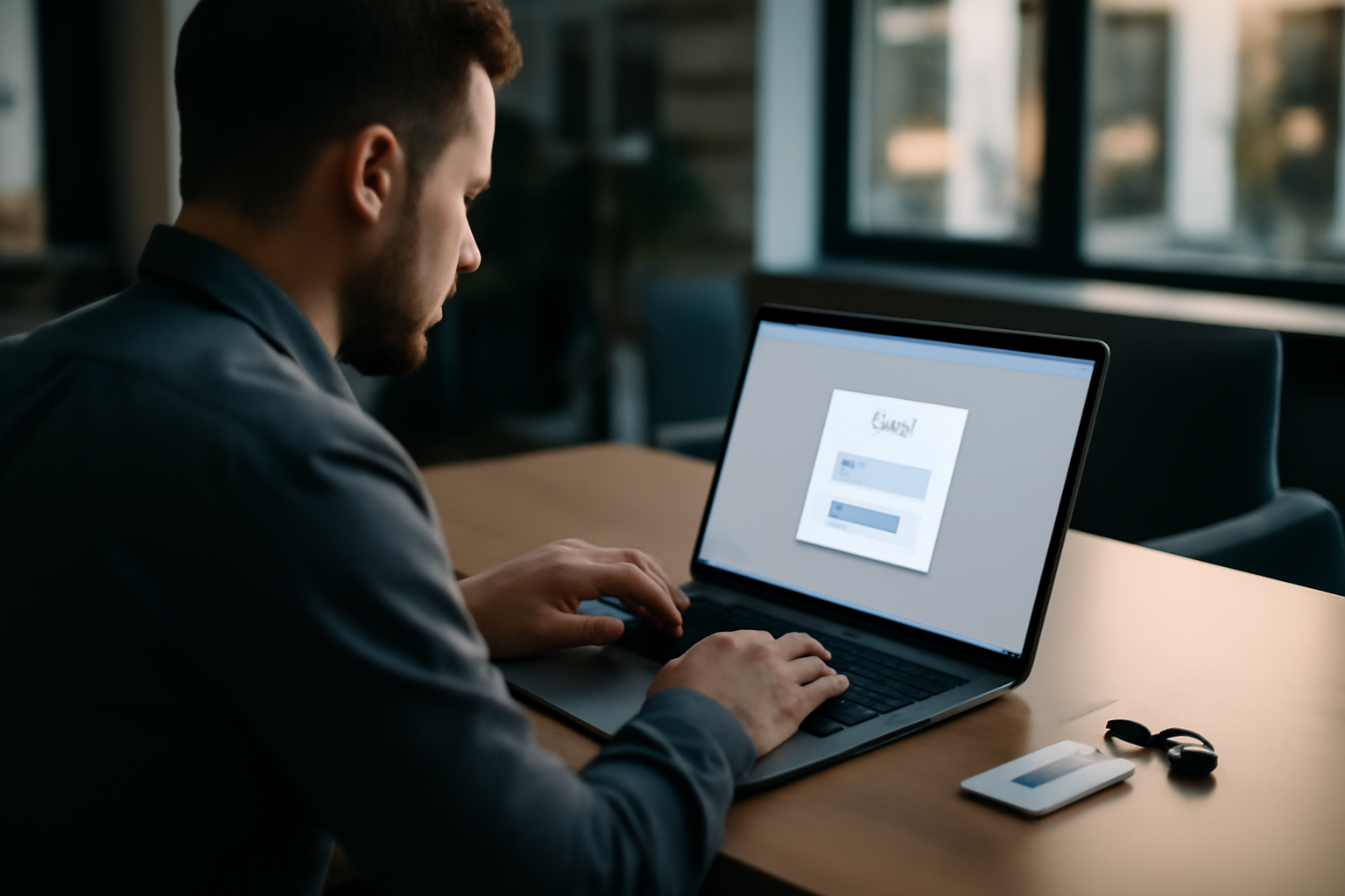 Connexion cse matmut sur un ordinateur au bureau, écran affichant un portail salarié