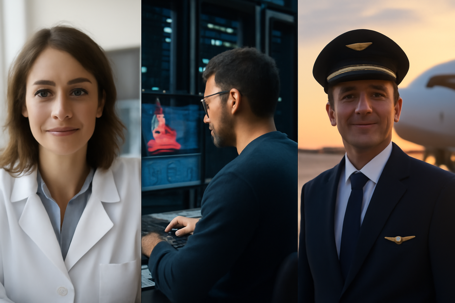 les métier les mieux payer en France : professionnels en environnement de travail (cabinet médical, centre de données, salle de contrôle)