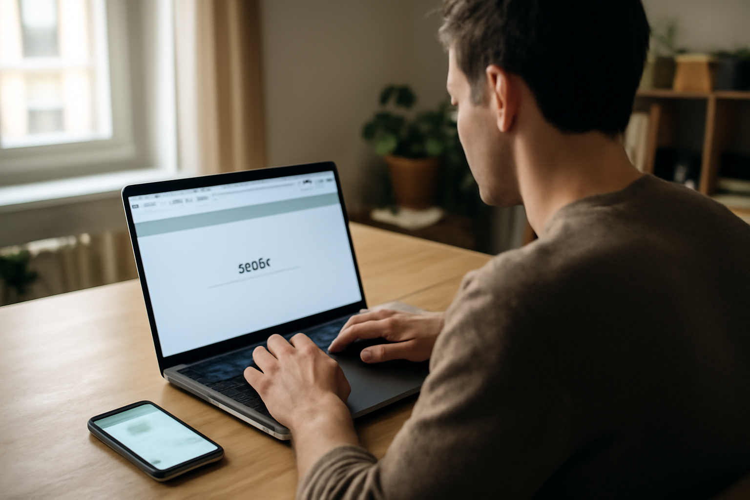 Connexion adviseo/advizeo sur ordinateur portable, vérification de l’URL officielle dans la barre du navigateur