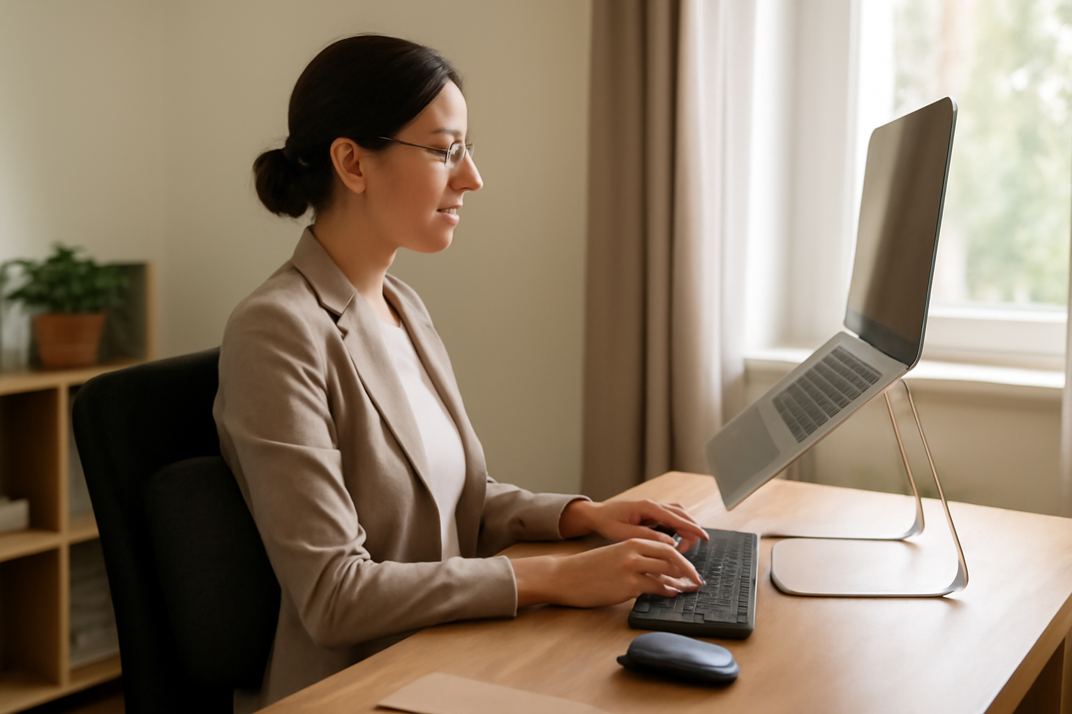 Position recommandée : portable, nuque & confort