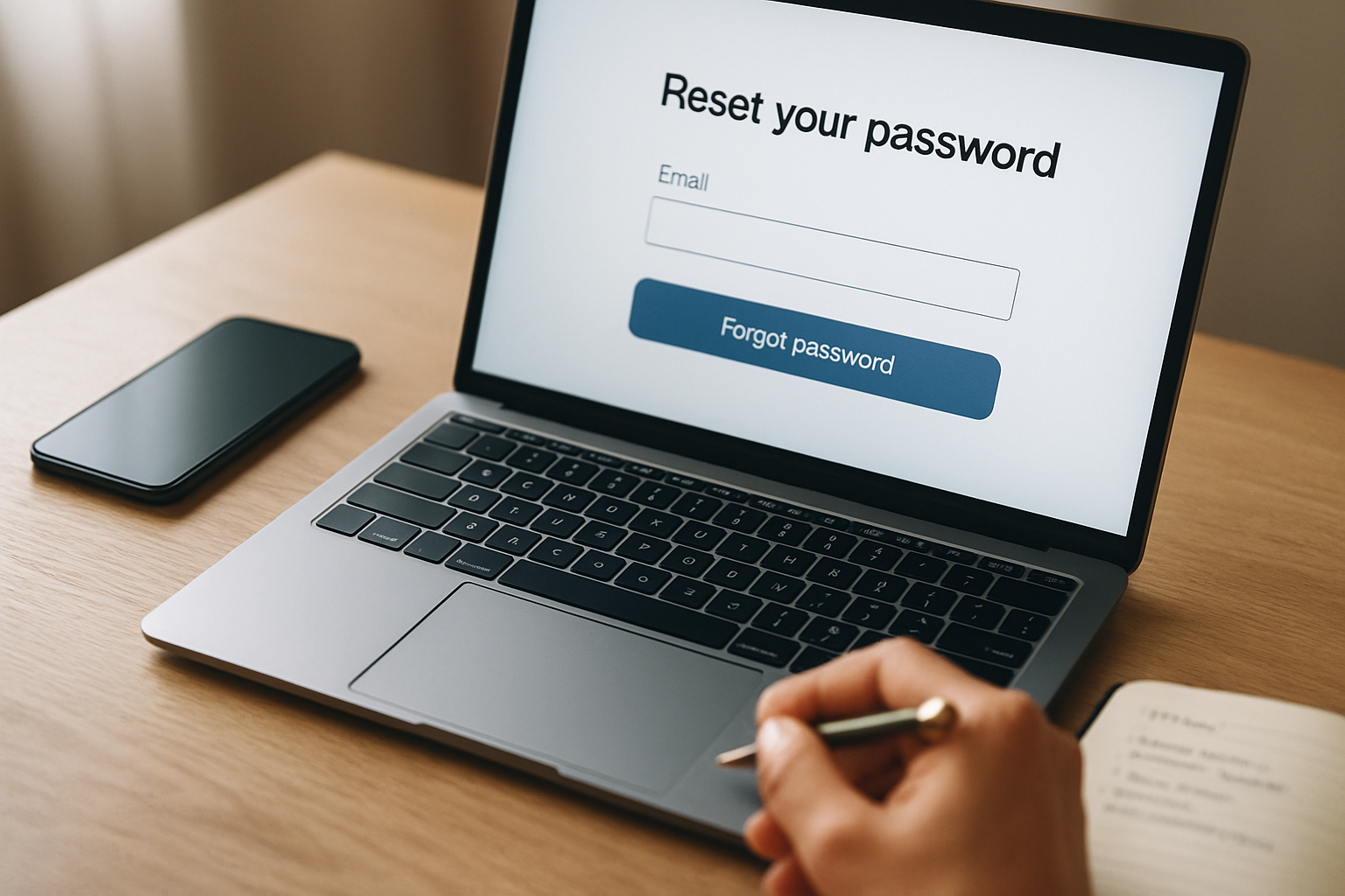 Fenêtre de réinitialisation de mot de passe sur le portail CSE Synergie advanGO avec email personnel saisi